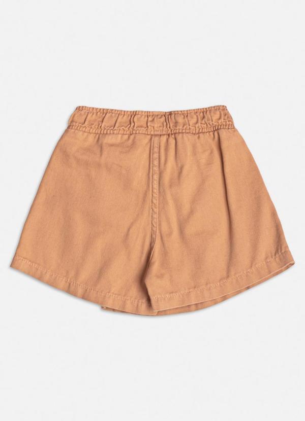 Momi - Short Saia de Sarja com Pregas Bege 7