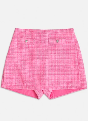 Authoria - Short Saia de Tweed Rosa Rosa - AUTHORIA