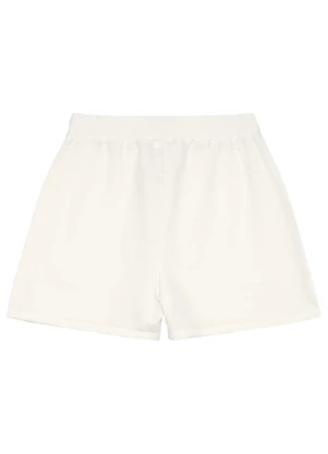 Short-Saia em Moletom Juvenil Gloss Branco - GLOSS