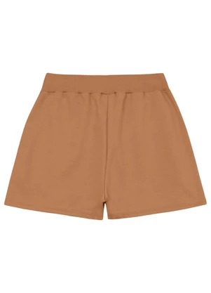Short-Saia em Moletom Juvenil Gloss Marrom - GLOSS