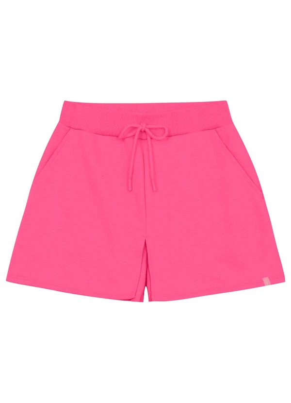Gloss - Short-Saia em Moletom Juvenil Gloss Rosa