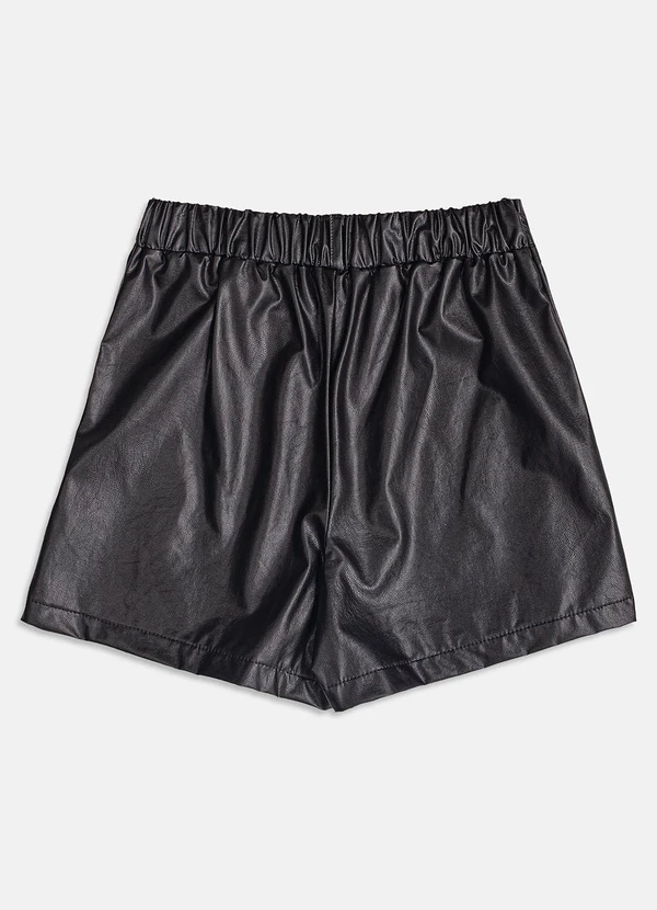 I Am - Short Saia Fake Leather Preto 4