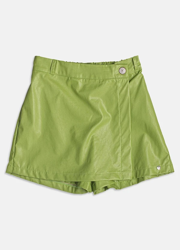I Am - Short Saia Fake Leather Verde 4