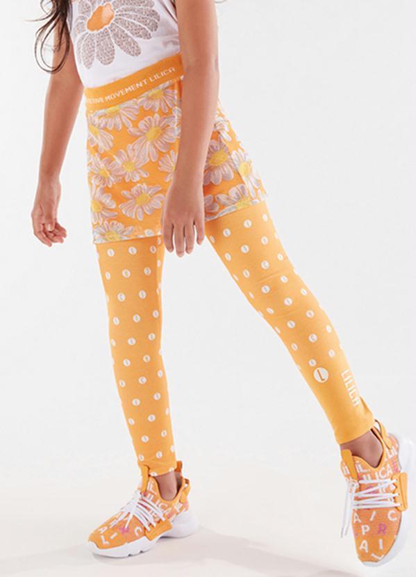 Lilica Ripilica - Short-Saia Floral Infantil MeninaAmarelo