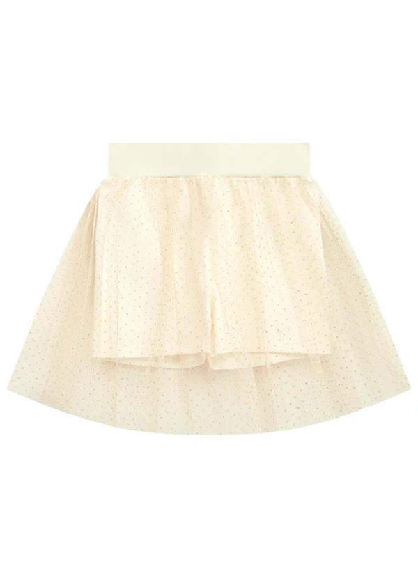 Duduka - Short Saia Infantil Bege 3