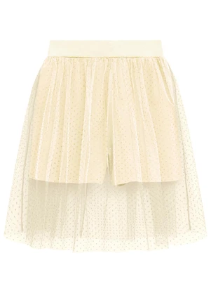 Duduka - Short Saia Infantil Bege - DUDUKA