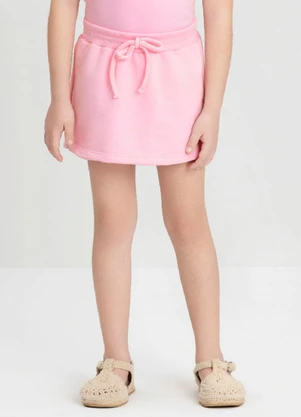 Short-Saia Infantil com Cós Elástico Up Baby Rosa - UP BABY