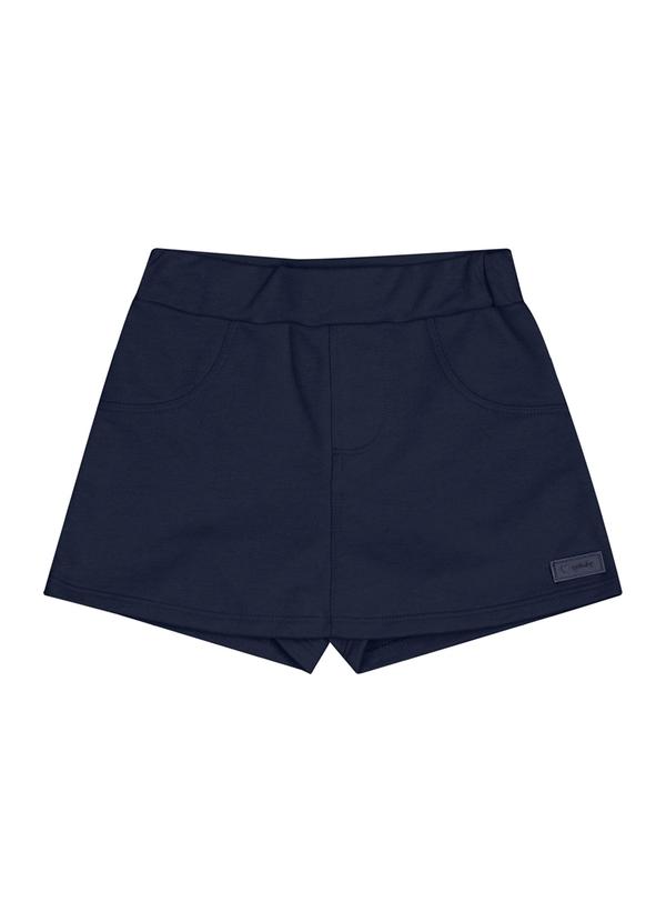 Quimby - Short-Saia Infantil em Moletom Azul