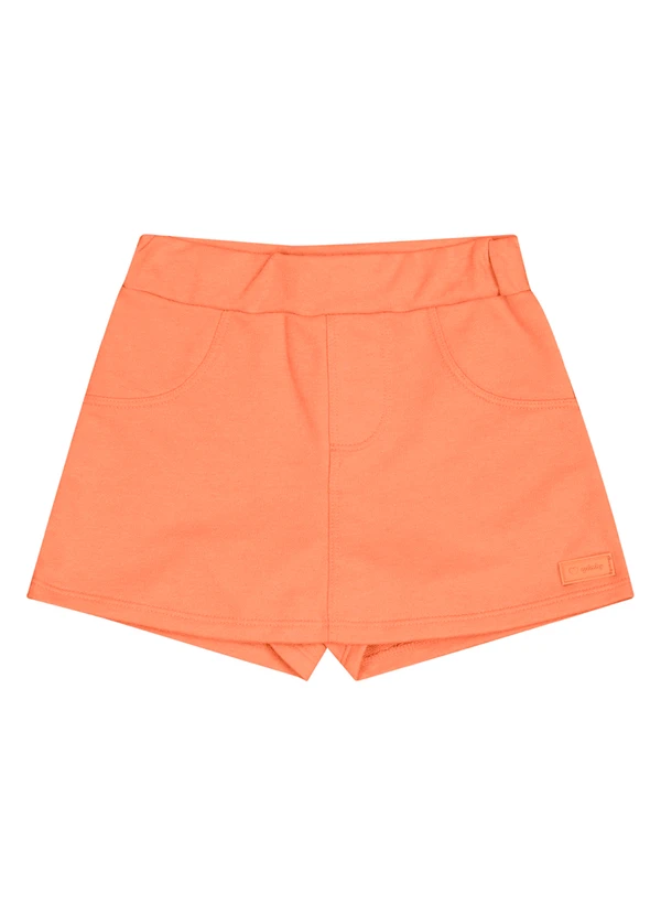 Quimby - Short-Saia Infantil em Moletom Laranja 5
