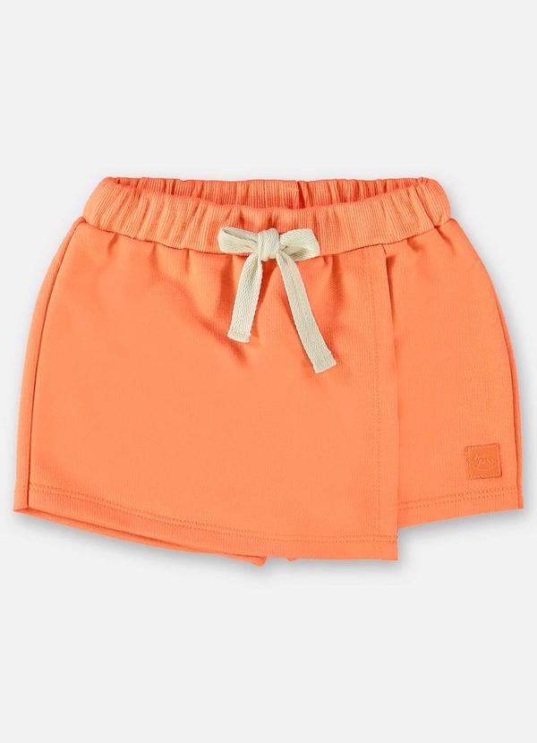 Up Baby - Short-Saia Infantil em Moletom Laranja
