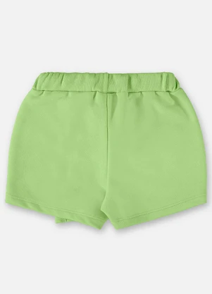 Up Baby - Short-Saia Infantil em Moletom Verde - UP BABY
