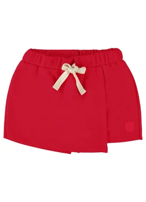 Up Baby - Short-Saia Infantil em Moletom Vermelho - UP BABY