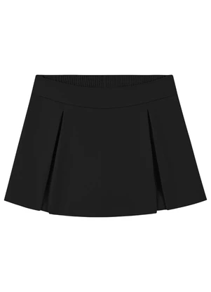 Marlan - Short Saia Infantil Menina em Moletinho Preto - MARLAN