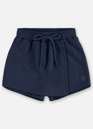 Up Baby - Short-Saia Infantil Moletom Azul - UP BABY