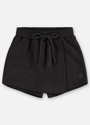 Up Baby - Short-Saia Infantil Moletom Preto - UP BABY