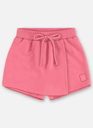Up Baby - Short-Saia Infantil Moletom Rosa - UP BABY