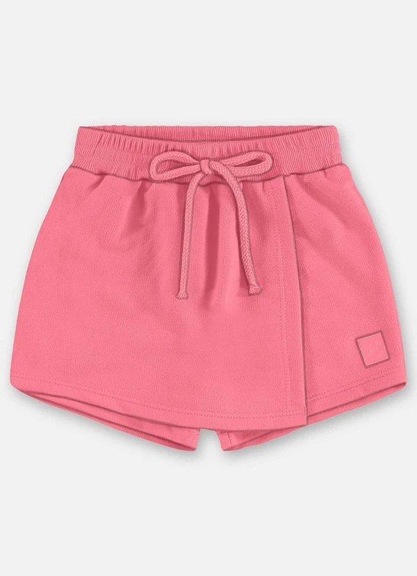 Up Baby - Short-Saia Infantil Moletom Rosa