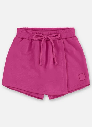 Up Baby - Short-Saia Infantil Moletom Rosa - UP BABY