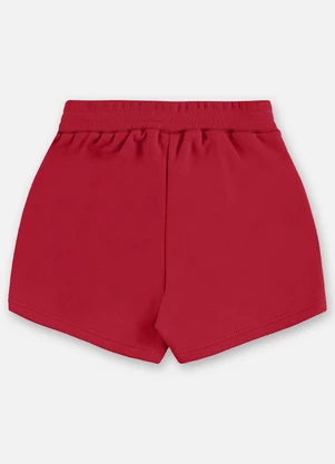 Up Baby - Short-Saia Infantil Moletom Vermelho - UP BABY