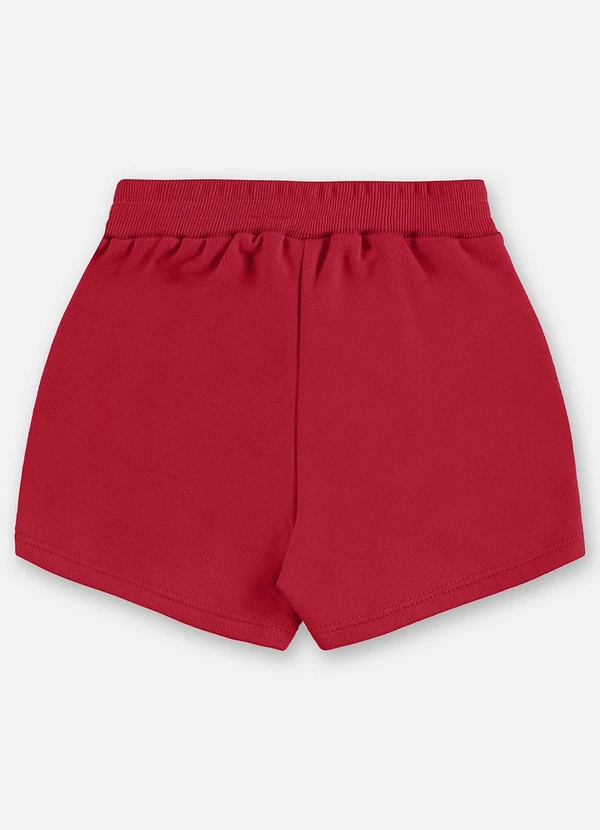Up Baby - Short-Saia Infantil Moletom Vermelho 2