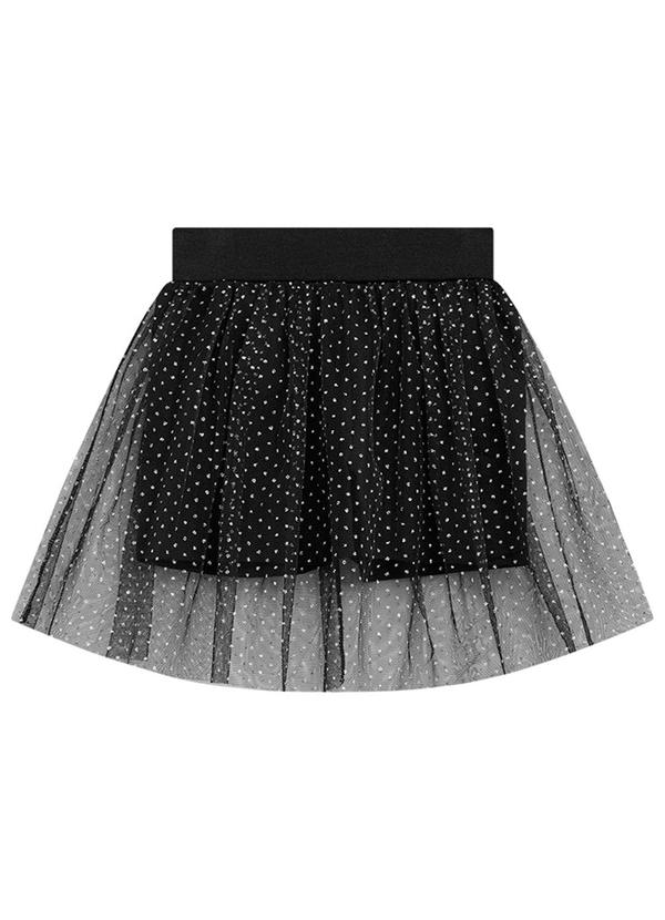 Duduka - Short Saia Infantil Preto