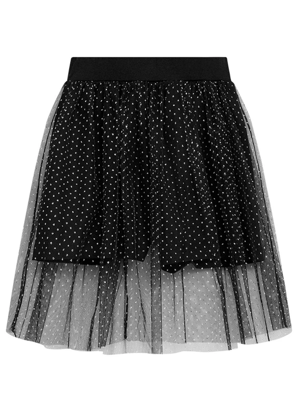 Duduka - Short Saia Infantil Preto 3