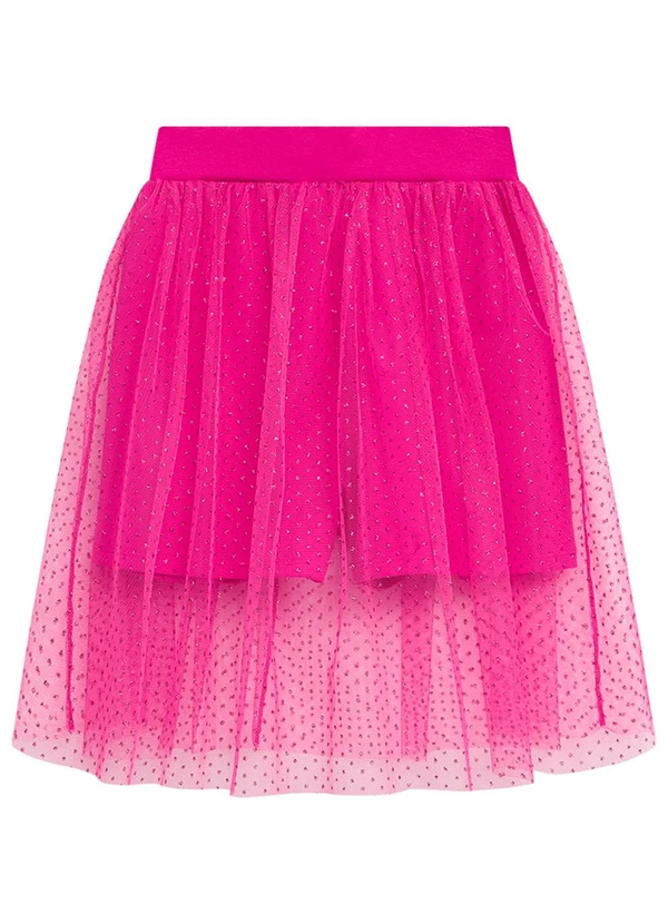 Duduka - Short Saia Infantil Rosa