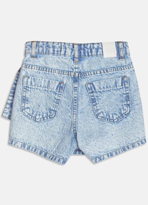 I Am - Short Saia Jeans Pregas Azul 2