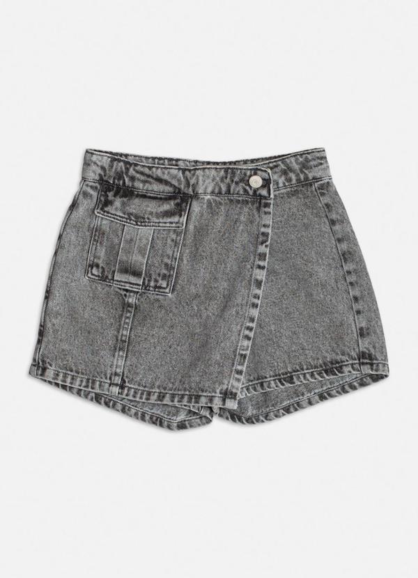 Authoria - Short Saia Jeans Preto