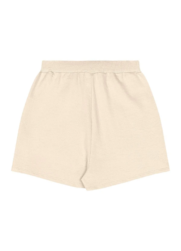 Gloss - Short-Saia Juvenil Básico em Moletom Bege 4