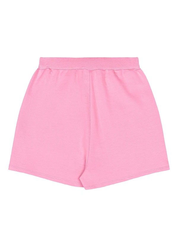 Gloss - Short-Saia Juvenil Básico em Moletom Rosa 2