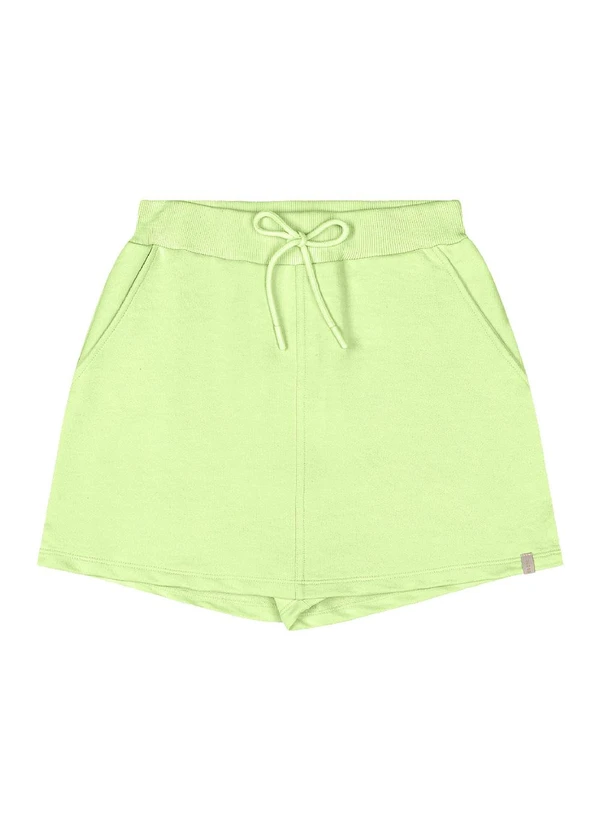 Gloss - Short-Saia Juvenil Básico em Moletom Verde 3