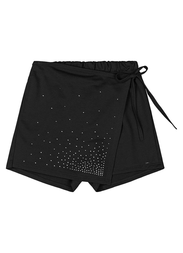 Gloss - Short-Saia Juvenil com Strass Preto 4