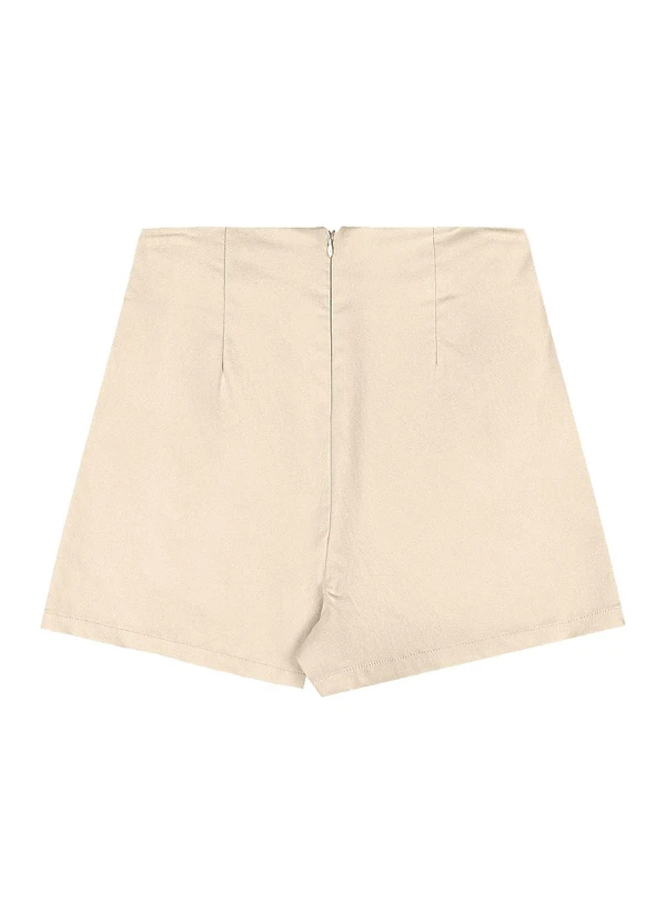 Gloss - Short-Saia Juvenil em Tecido Bengaline Bege 6