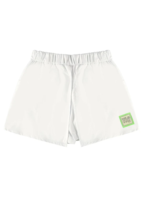 Gloss - Short-Saia Juvenil em Tricoline Branco 5