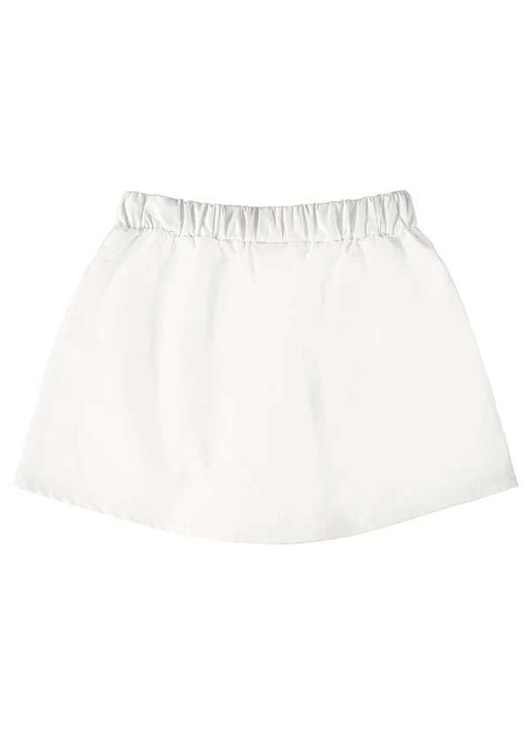 Gloss - Short-Saia Juvenil em Tricoline Branco 6