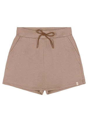 Gloss - Short-Saia Juvenil Moletom Marrom - GLOSS