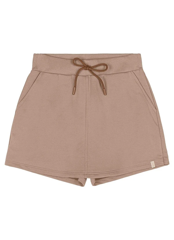 Gloss - Short-Saia Juvenil Moletom Marrom