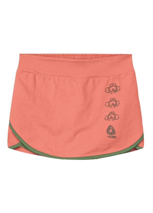 Lilica Ripilica - Short-Saia Malha Infantil Laranja