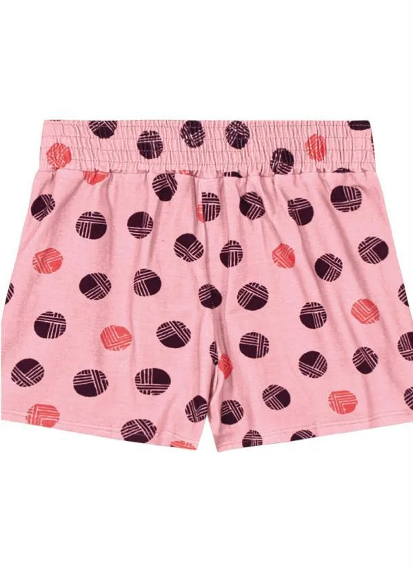 Lilica Ripilica - Short-Saia Malha Infantil Rosa 2