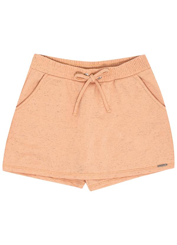 Pulla Bulla - Short Saia Moletom Linho Laranja