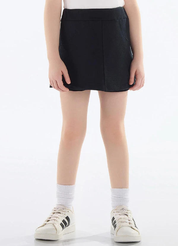 Quimby - Short-Saia Moletom Menina Preto