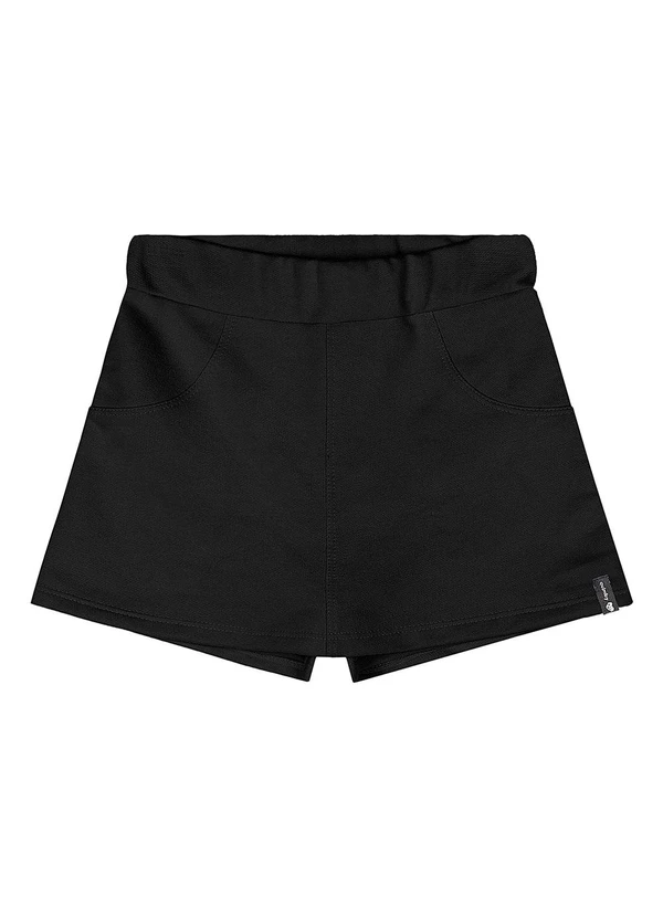 Quimby - Short-Saia Moletom Menina Preto 5
