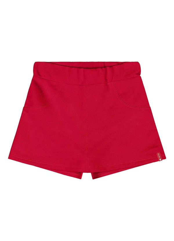 Quimby - Short-Saia Moletom Menina Vermelho