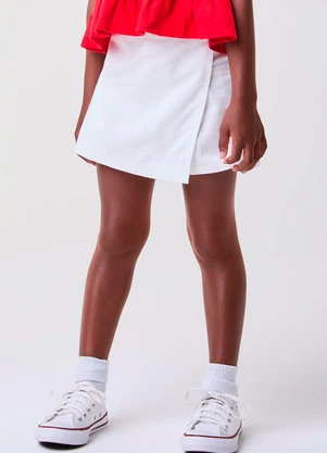 Bimbi - Short Saia Off Transpassado Off White - BIMBI