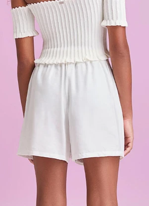 I Am - Short Saia Off White com Maxi Laço Off White - I AM