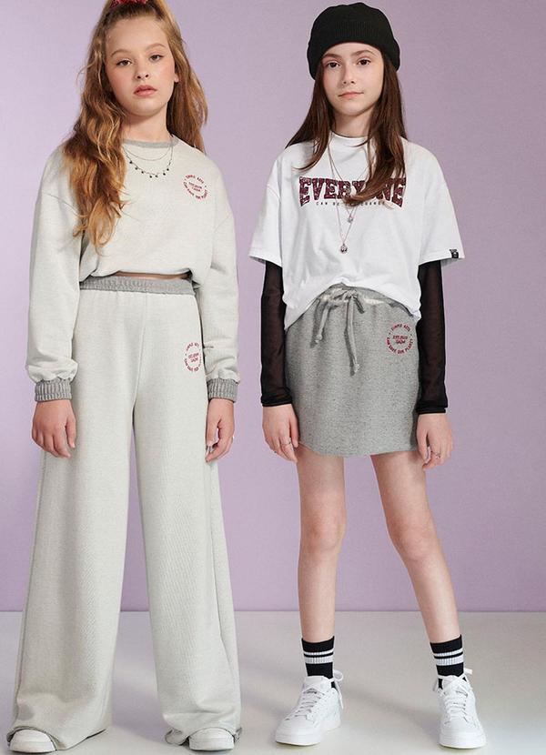 I Am - Short Saia Teen Cinza 2