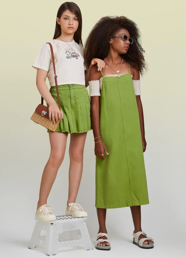 I Am - Short Saia Verde 3