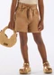 Up Baby - Short Sarja Infantil com Cinto Marrom - variação: Marrom