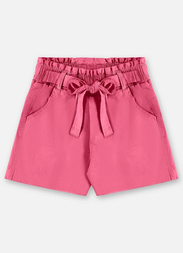 Up Baby - Short Sarja Infantil com Cinto Rosa 3